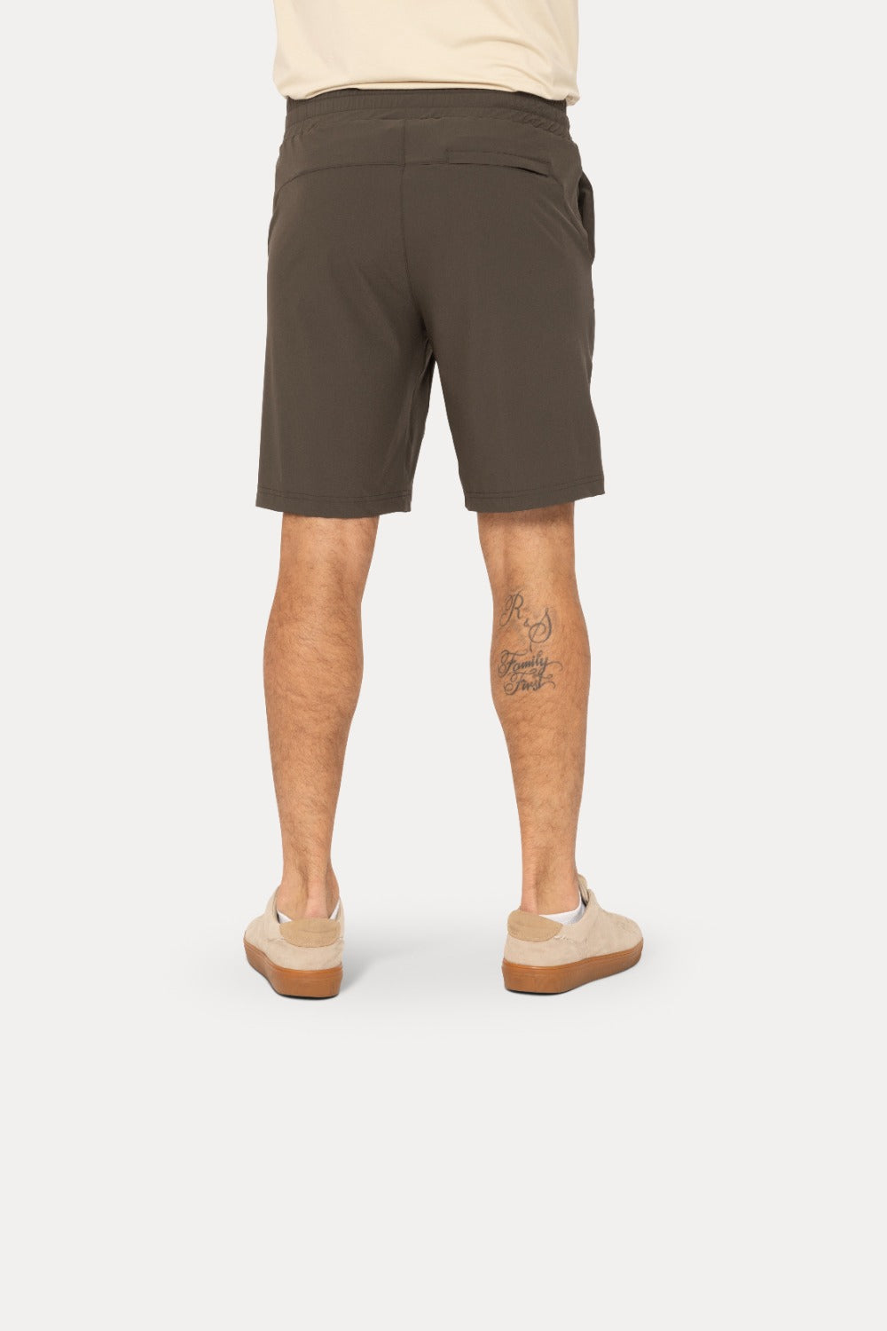 Men's Active Drawstring Shorts With Pockets Black Olive