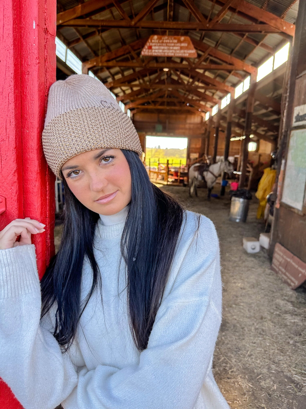 C.C Rhinestone Net Cuff Beanie - 3 Colors