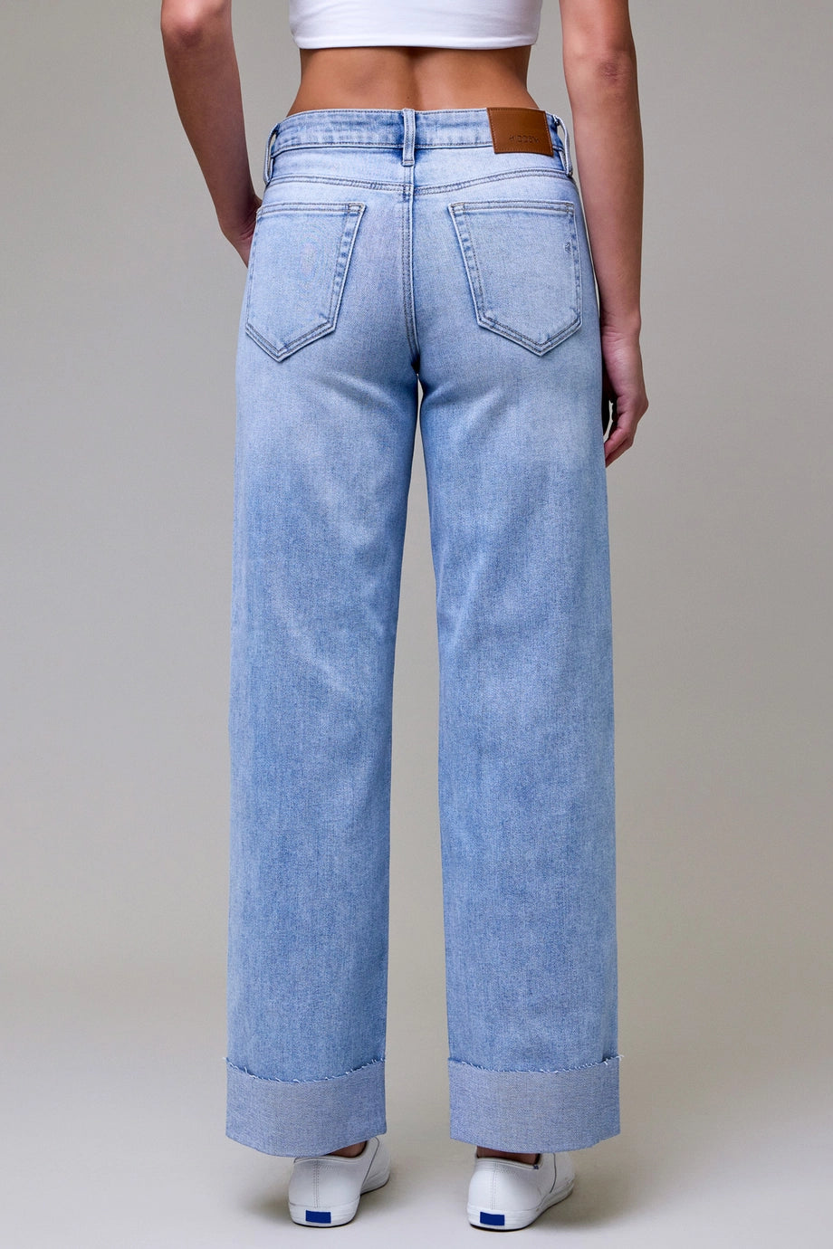 Hidden Logan Dad Jeans Raw Hem with 3" Cuff