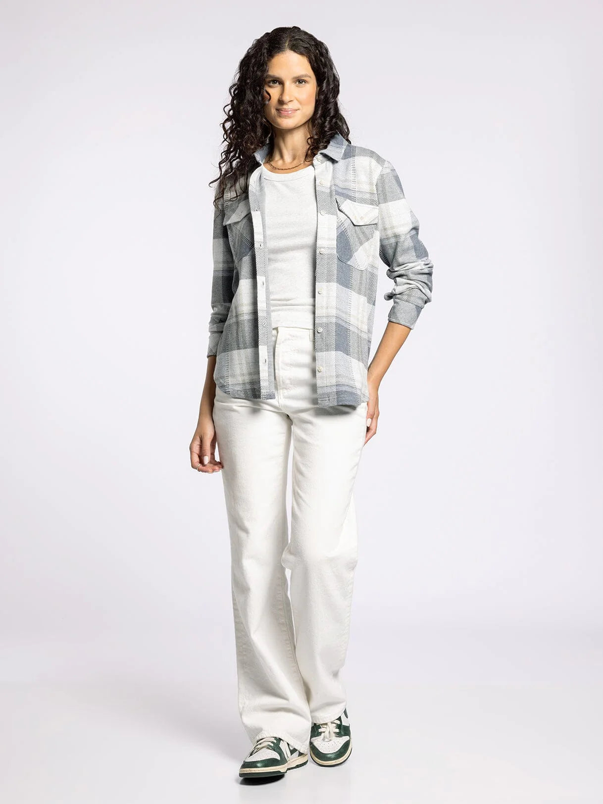 The Cassian Shirt Gray Beige Plaid