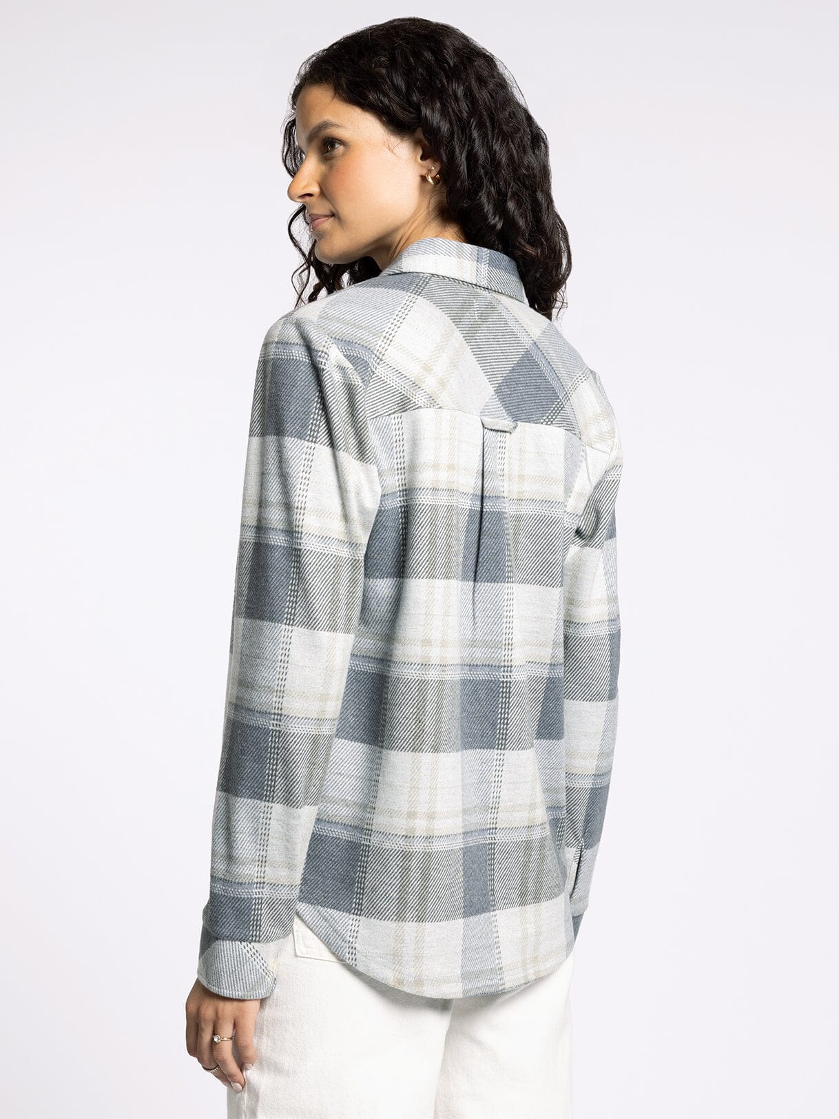 The Cassian Shirt Gray Beige Plaid