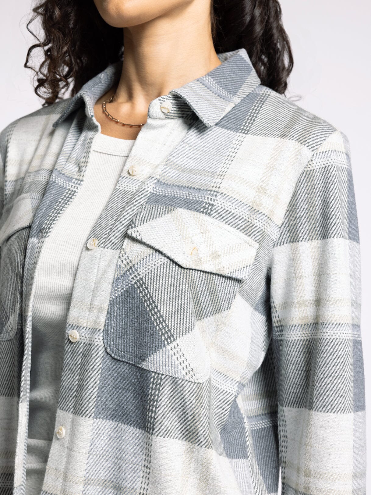 The Cassian Shirt Gray Beige Plaid