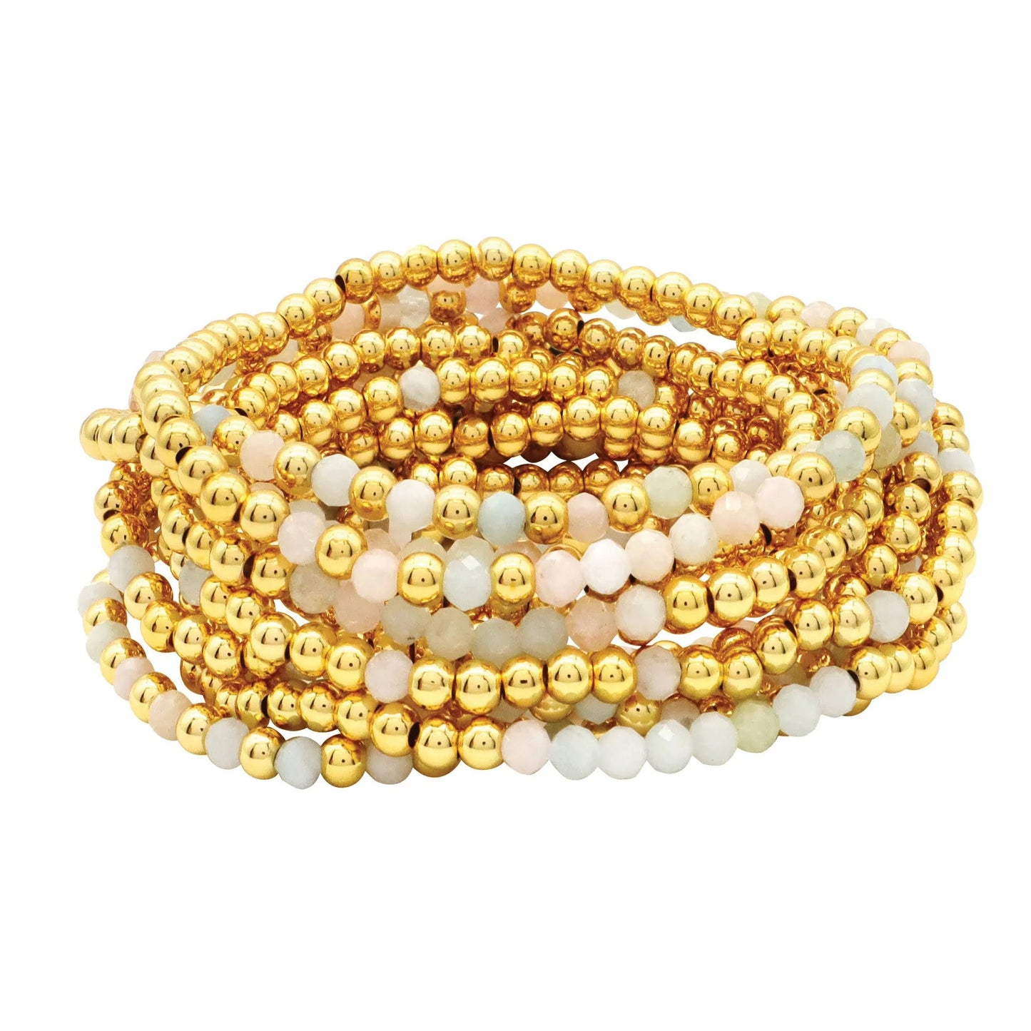 Gold & Stone Stretch Bracelets