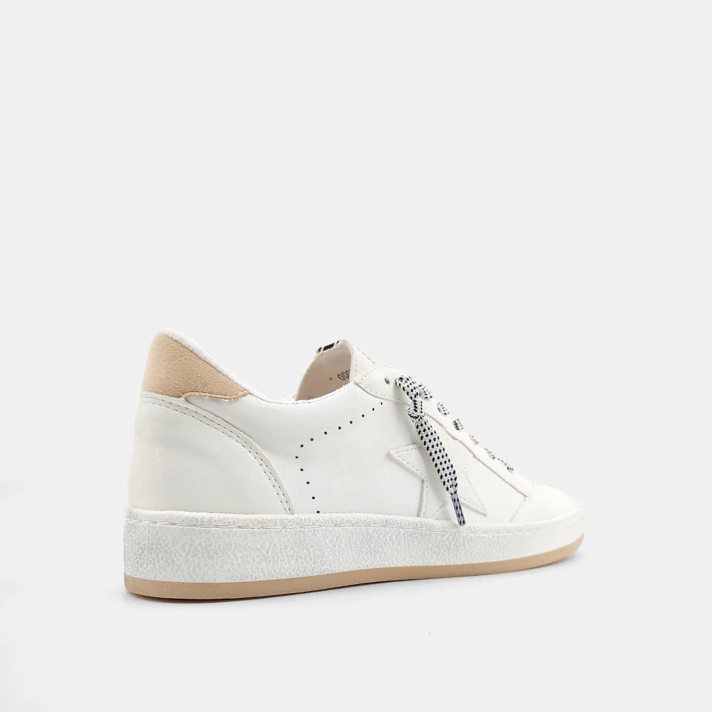 Street Style Paz Sneakers White Sand Suede