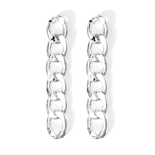 Long Flat Chain Earrings