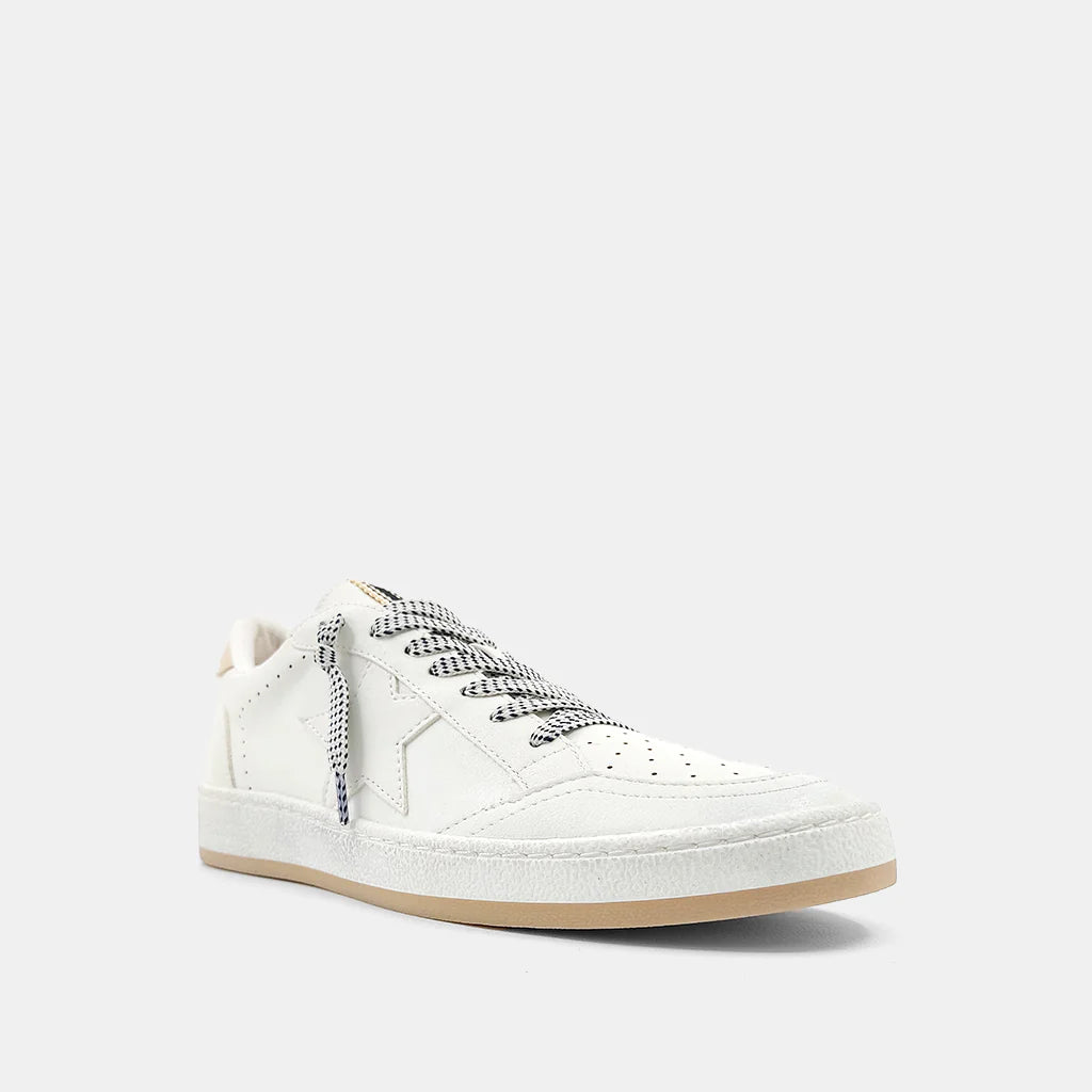 Street Style Paz Sneakers White Sand Suede