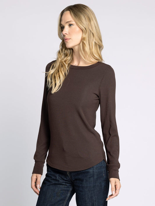 The Stacy Ribbed Top Coffee Bean