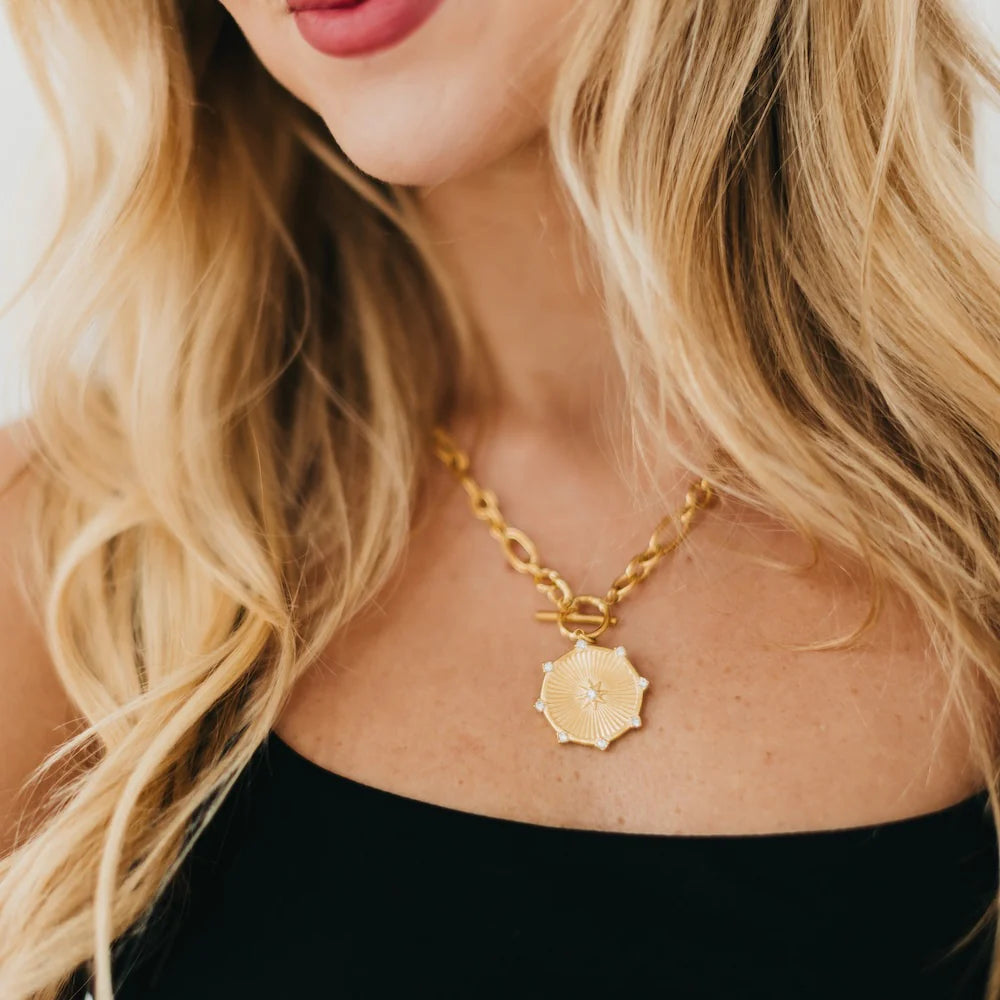 Sunburst Diamond Chain Waterproof Necklace