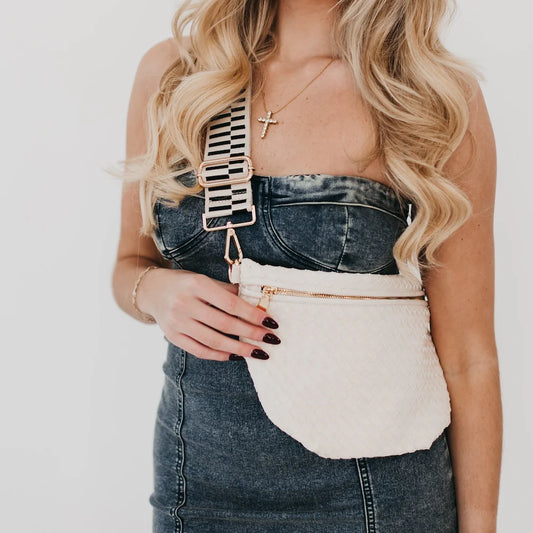 The Westlyn Woven Bum Bag Cream