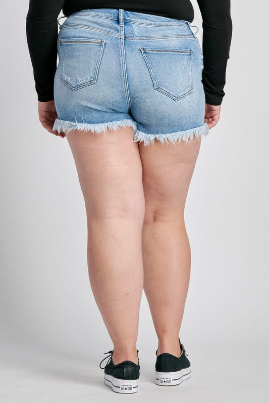 The Harlow High Rise Denim Shorts Extended