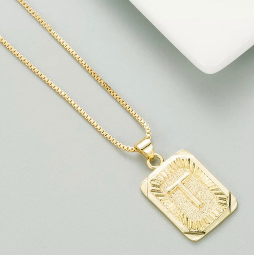 Talia Initial Gold Letter Necklace